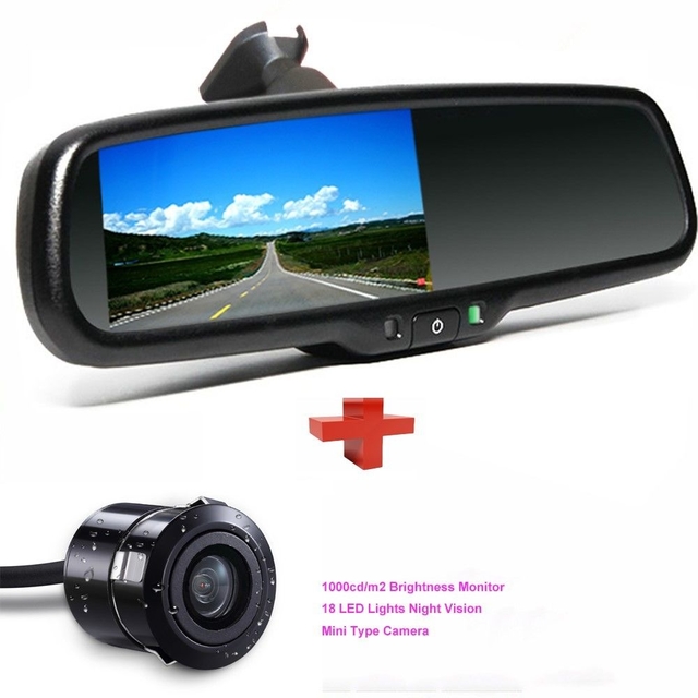 4.3&quot; TFT LCD Car Backup Camera Mirror , Reverse Camera Mirror Kit WSVGA 1024 Resolution