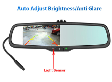 4.3&quot; TFT LCD Car Backup Camera Mirror , Reverse Camera Mirror Kit WSVGA 1024 Resolution