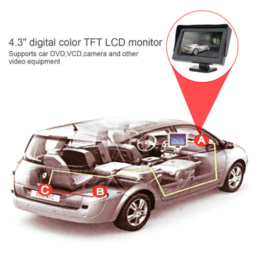 Universal Car Rearview LCD Monitor 300cd/M2 High Brightness NTSC Signal Format