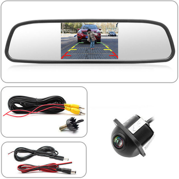 Night Vision Car Backup Camera Mirror 5'' Display Size Color CCD 7070 Image Device