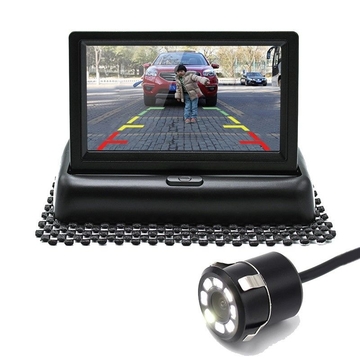 4.3 inch LCD TFT Car  Floding Monitor with HD Waterproof Reversing Car Camera