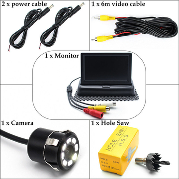 4.3 inch LCD TFT Car  Floding Monitor with HD Waterproof Reversing Car Camera